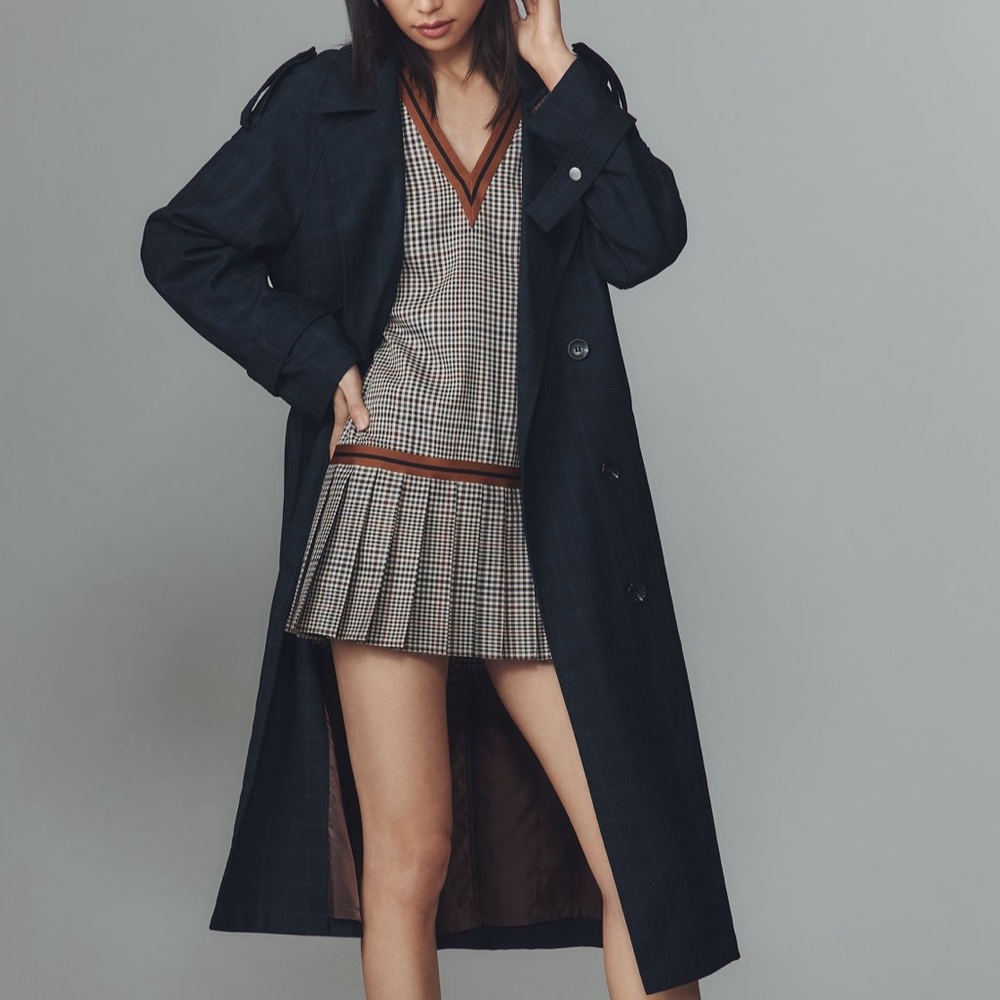 Anthropologie Avec Les Filles Double-Breasted Slouchy Trench Coat